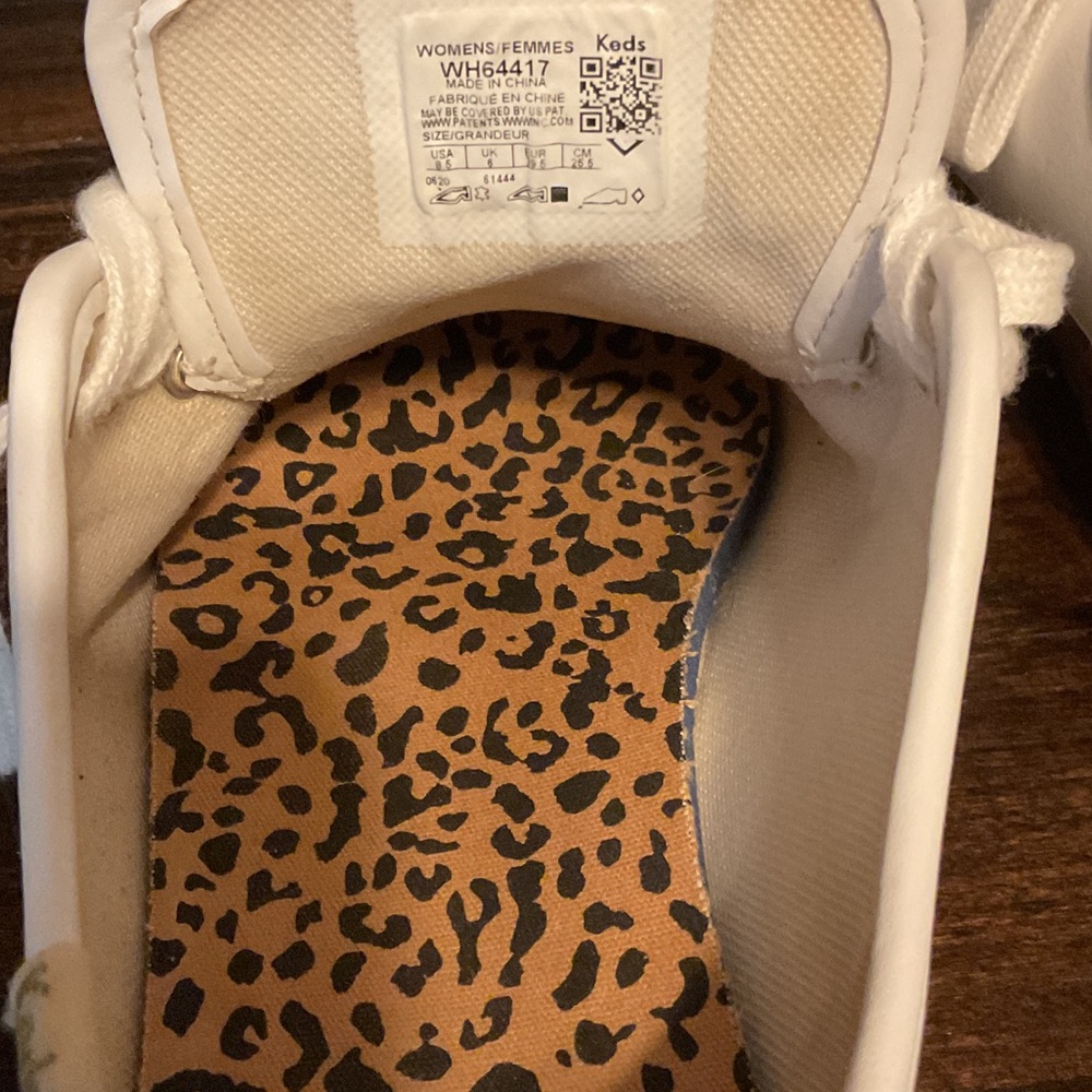 Leather Keds with Leopard Print Sole - Picture 7 of 8